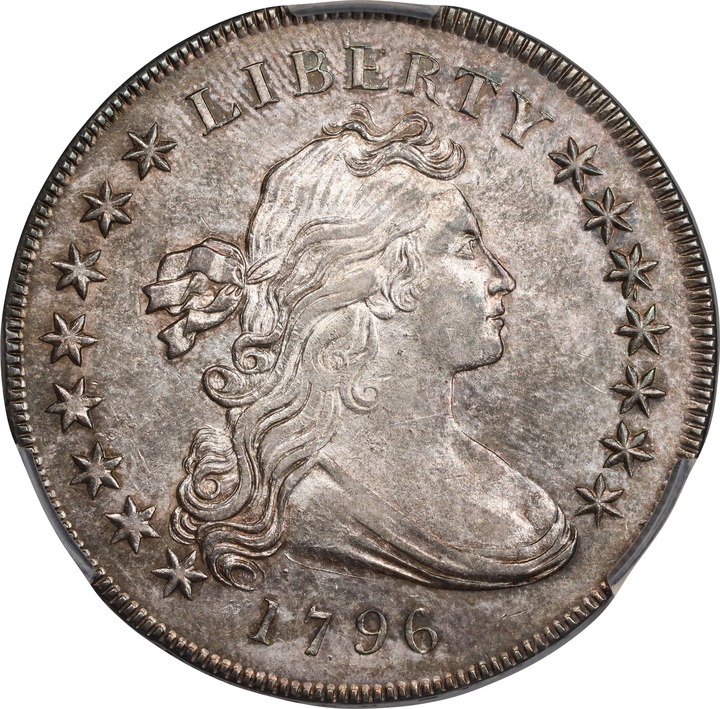 1796 $1  Small Date, Large Letters AU53 thumbnail 4