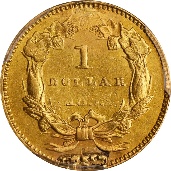 Liberty Gold Dollar G$1 Type 2, 1854-1856 [Type] VF25 thumbnail 22
