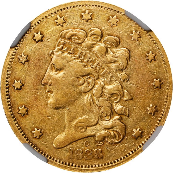 1838-C $5  MS thumbnail 2