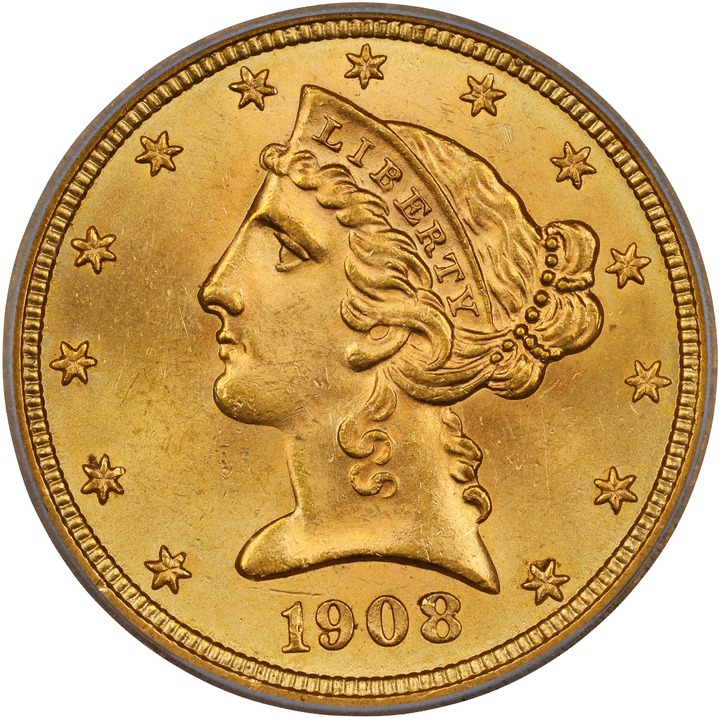 1908 $5  Liberty MS PL thumbnail 2
