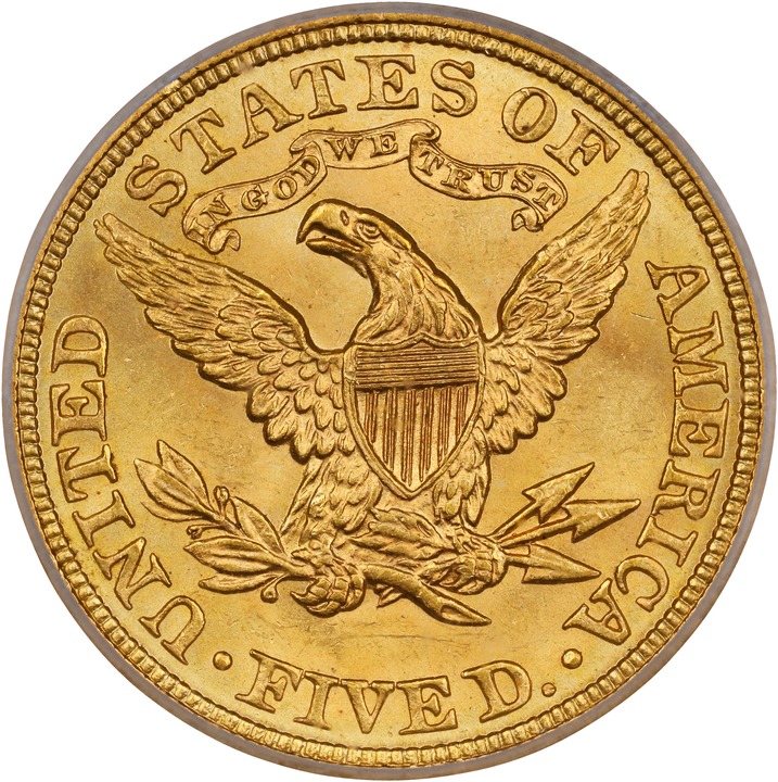 1908 $5  Liberty MS65 thumbnail 2