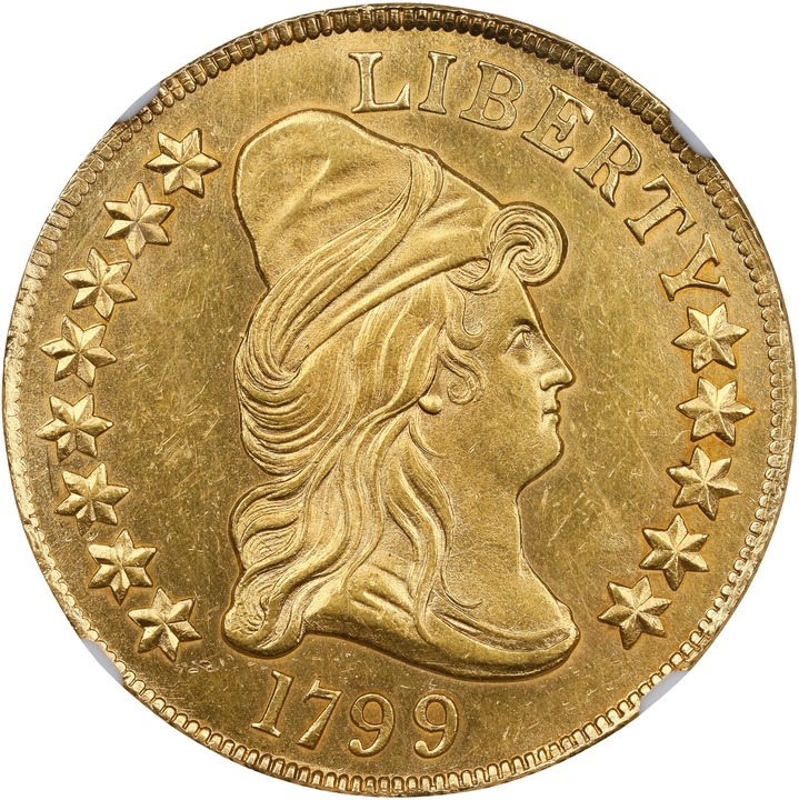 1799 $10  Large Stars Obverse F12 thumbnail 9