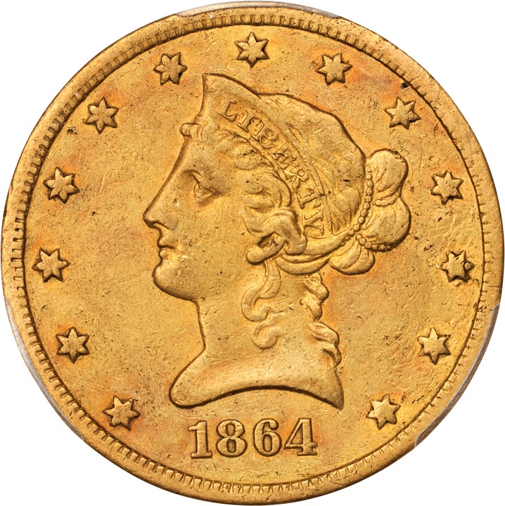 1864-S $10  MS thumbnail 2