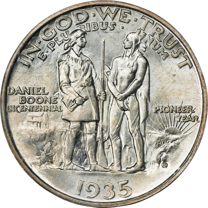 1935-D 50c Boone MS65 thumbnail 2