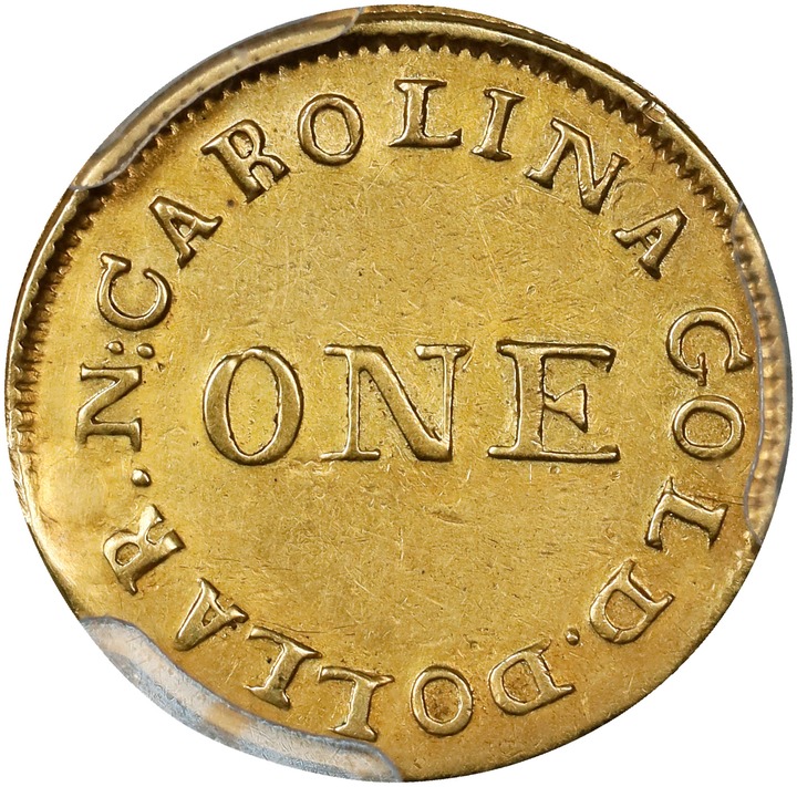 (1832-34) G$1 C. Bechtler, 30 GR, Reeded Edge, K-1 MS thumbnail 6