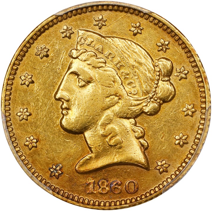 1860 G$20  Clark, Gruber & Co., K-4 PR thumbnail 16