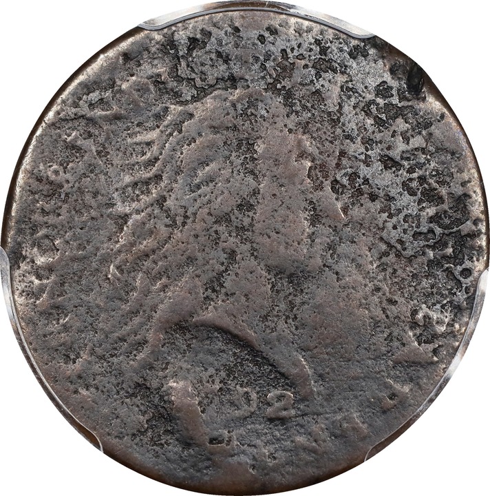 1792 P1c Copper, without Silver Center, J-2 MS RB thumbnail 3