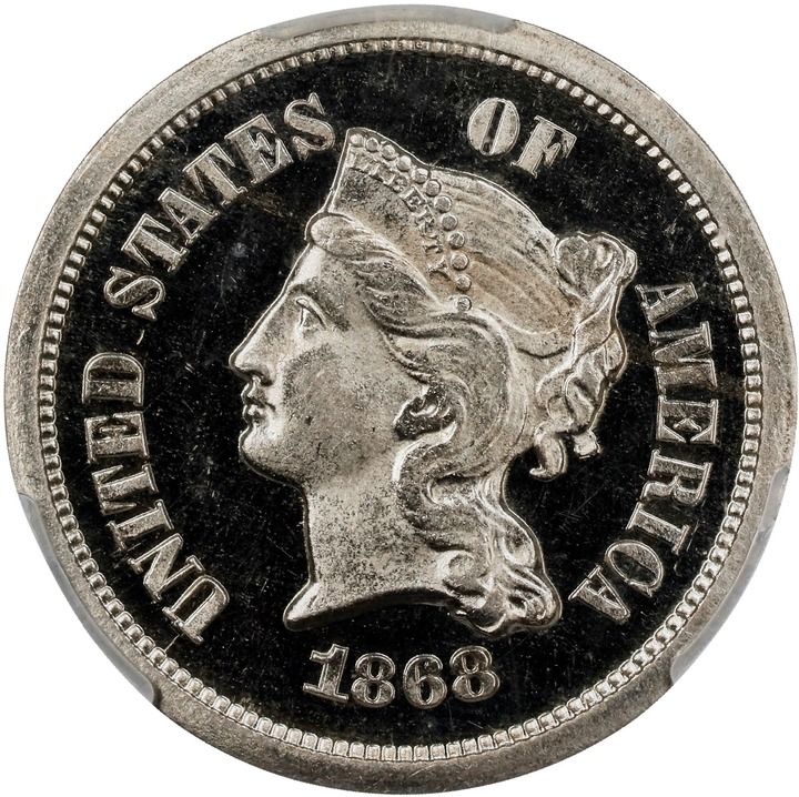 1868 P5c Nickel, J-623 PR thumbnail 2