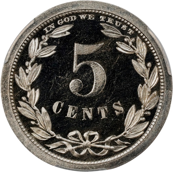 1868 P5c Nickel, J-623 PR thumbnail 5