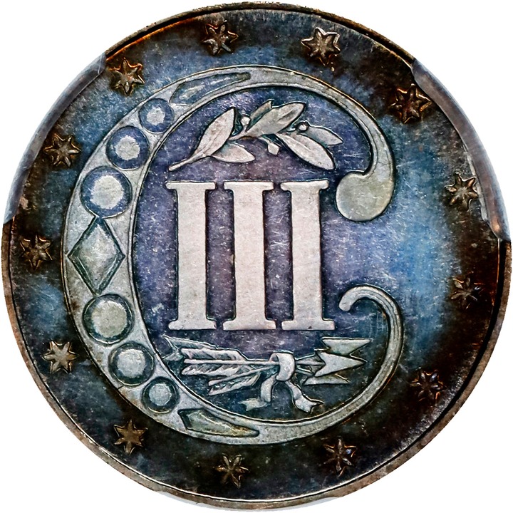 3-Cent Silver 3cS Type 3, 1859-1873 PR CAM [Type] PR65 CAM thumbnail 4