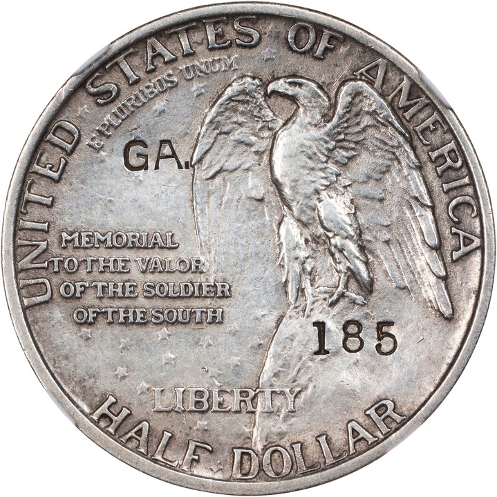1925 50c Stone Mountain, GA Counterstamp AU55 thumbnail 15