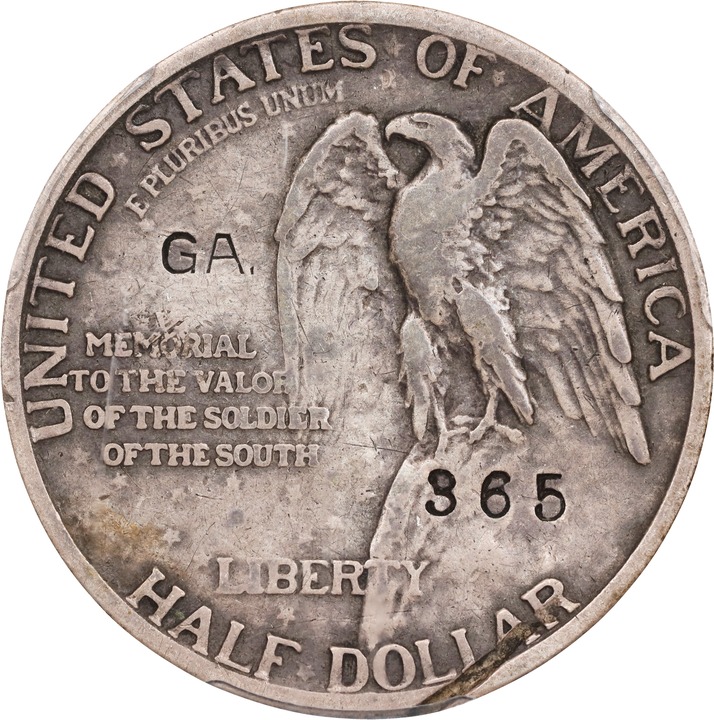 1925 50c Stone Mountain, GA Counterstamp AU55 thumbnail 13