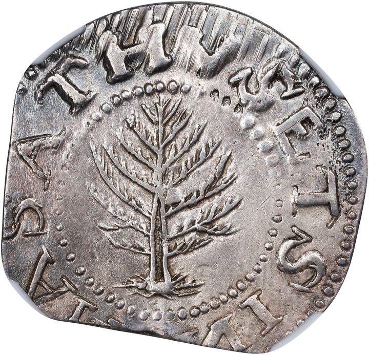 1652 Shilling Pine Tree, Large Planchet MS thumbnail 6