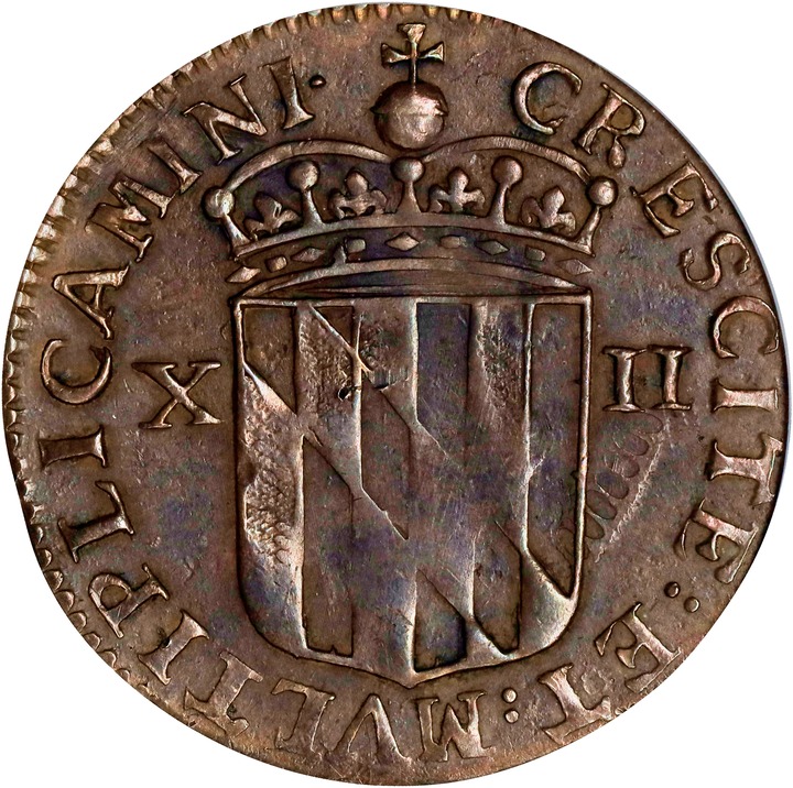 (1659) Shilling Maryland, Lord Baltimore MS thumbnail 4