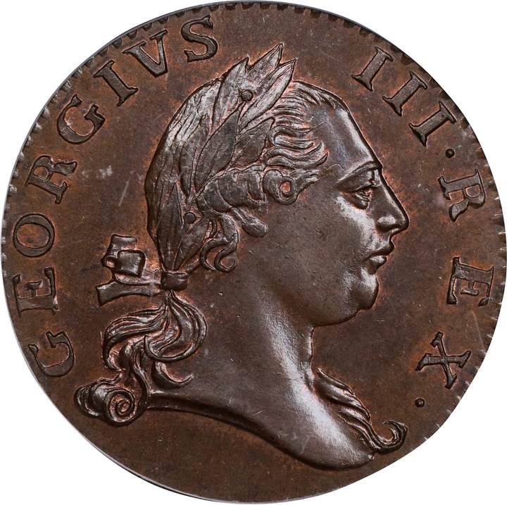 1773 1/2 P Virginia, No Period After GEORGIVS MS BN MS60 BN thumbnail 24