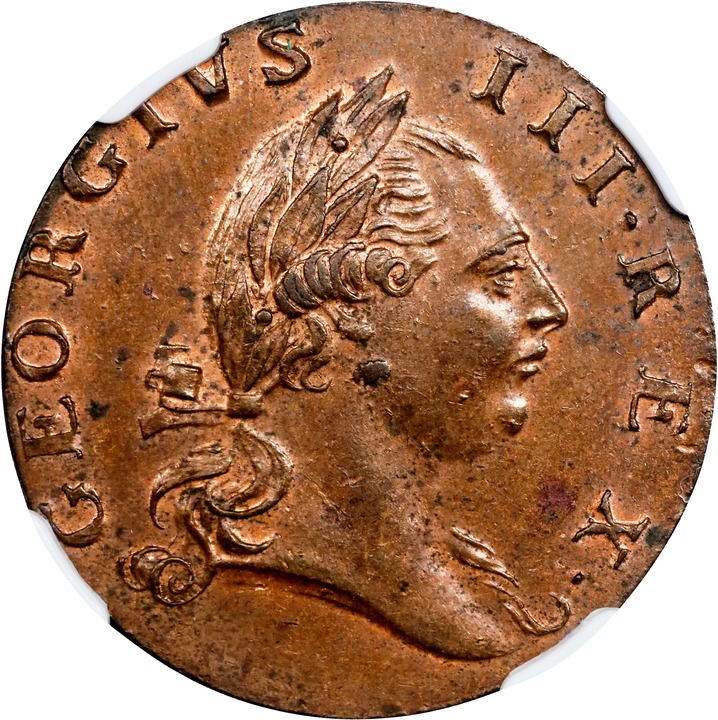 1773 1/2 P Virginia, No Period After GEORGIVS MS BN MS60 BN thumbnail 14