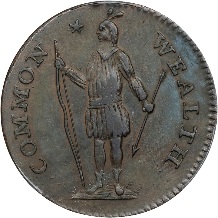 Image for 1787 Cent Massachusetts, Left Arrows MS BN AU58 BN