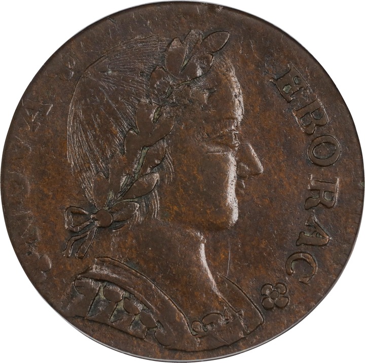 1787 Copper Nova Eborac, Seated Left MS BN AU53 BN thumbnail 5