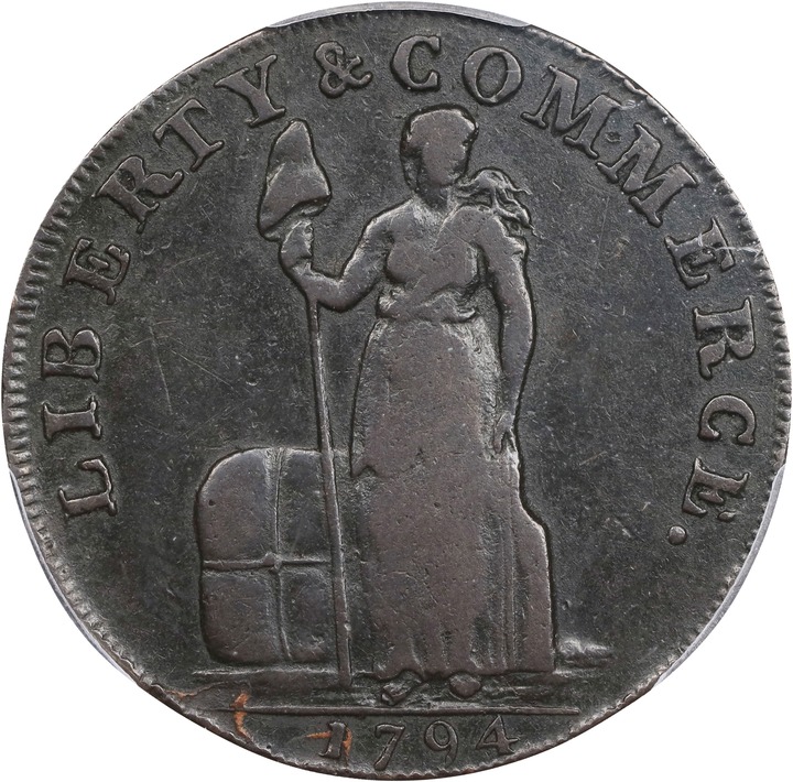1794 Cent Talbot, Allum & Lee, NEW YORK MS BN thumbnail 3
