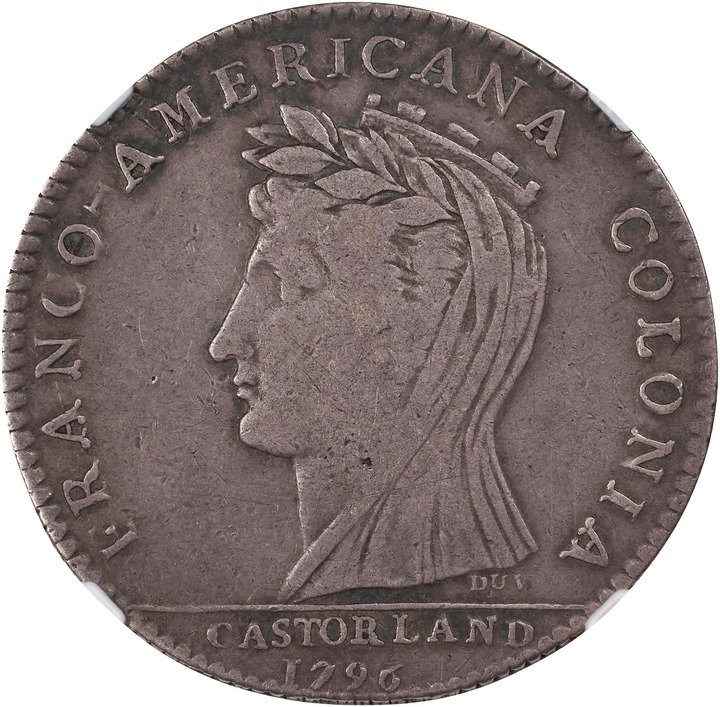 1796 Medal Castorland, Original, Reeded Edge, Silver MS thumbnail 4