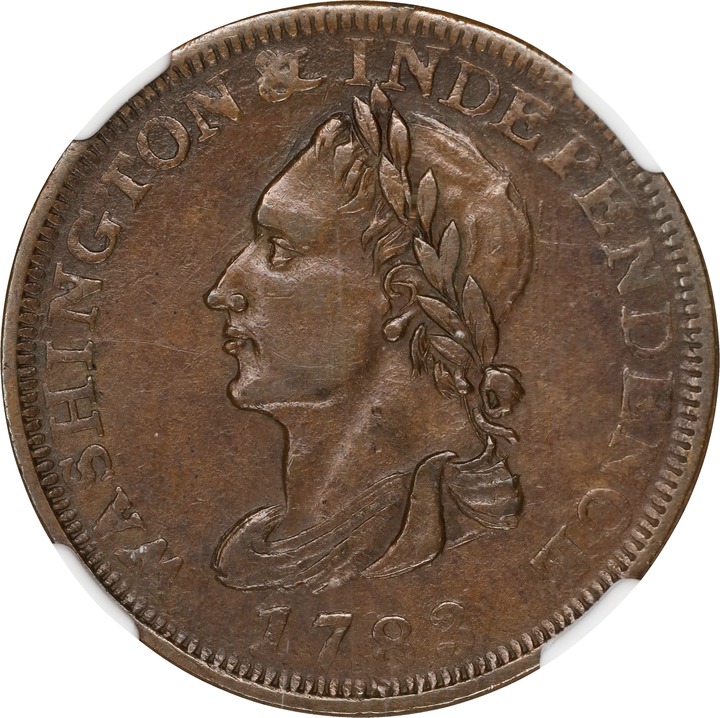 1783 Copper Washington, UNITY STATES MS BN thumbnail 2