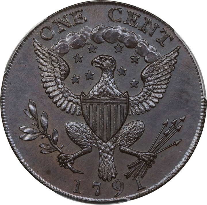 1791 1c Washington, Small Eagle MS BN thumbnail 16