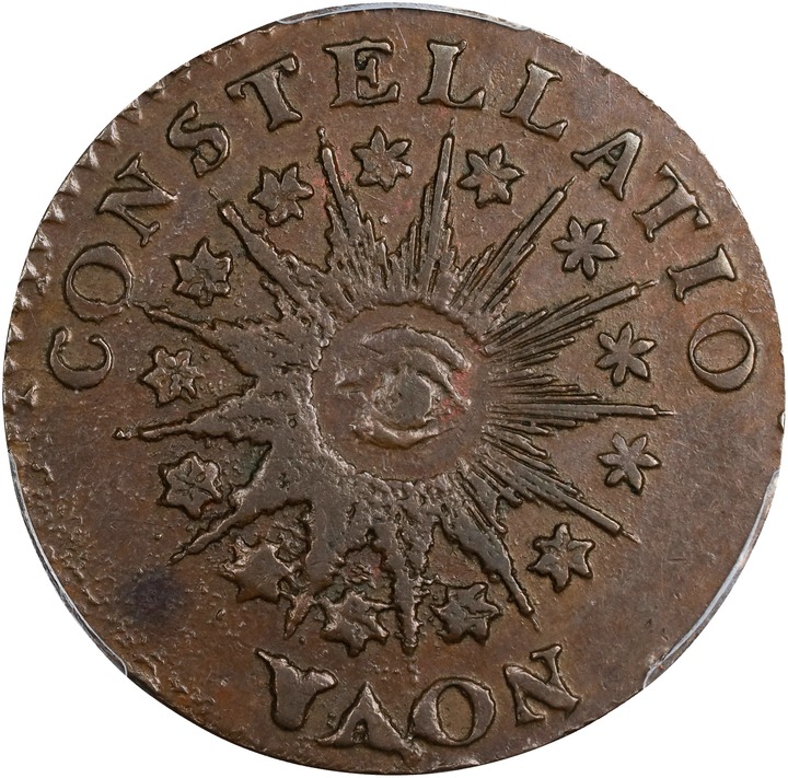 1785 Copper Nova Constellatio, Pointed Rays MS BN thumbnail 3