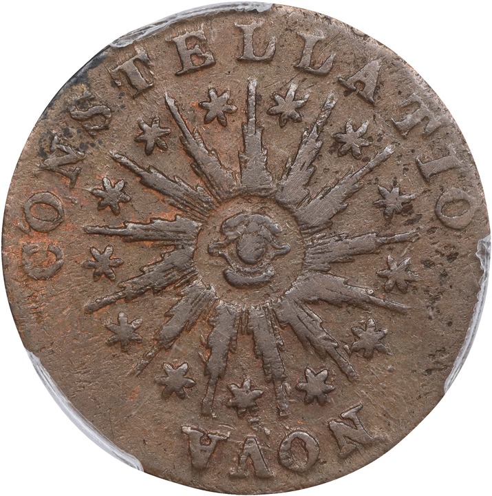 1785 Copper Nova Constellatio, Pointed Rays MS BN thumbnail 4