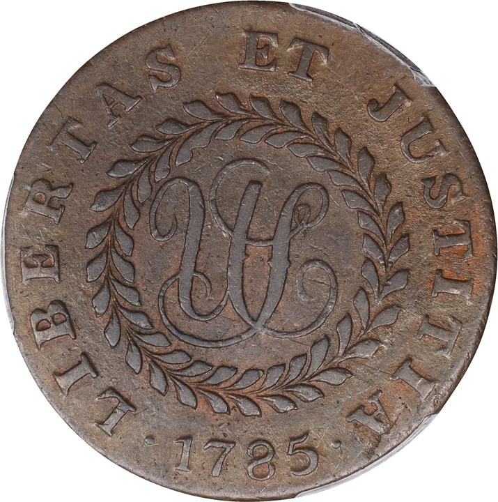 1785 Copper Nova Constellatio, Pointed Rays MS BN VF25 BN thumbnail 20