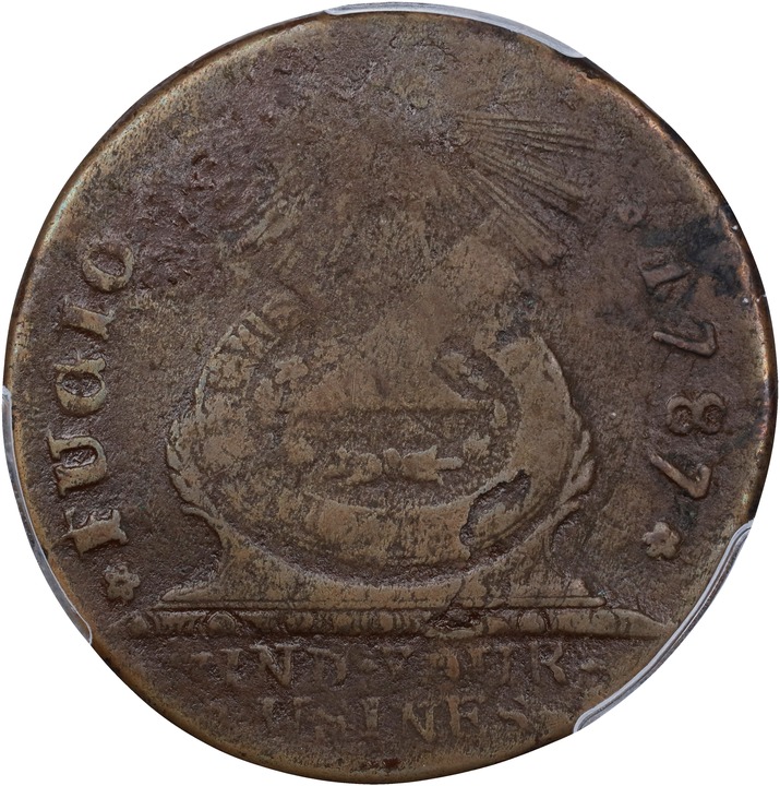 1787 Fugio 1c 4 Cinquefoils, STATES UNITED, 1/1, Newman 10-G MS BN F12 BN thumbnail 15