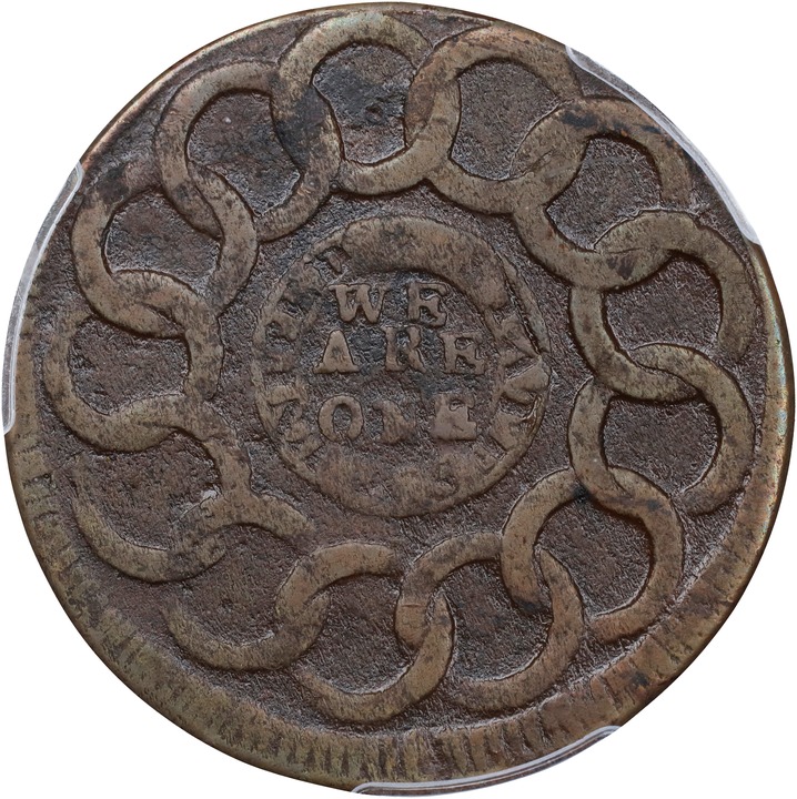 1787 Fugio 1c 4 Cinquefoils, STATES UNITED, 1/1, Newman 10-G MS BN F12 BN thumbnail 16