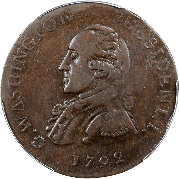 1792 Cent Washington-Getz, Small Eagle, Plain Edge MS BN thumbnail 3