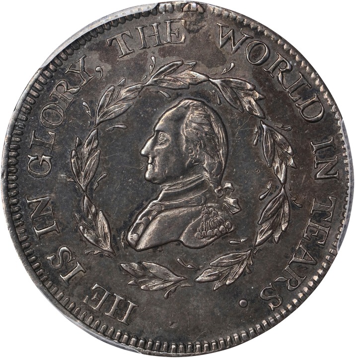 (1800) Medal Washington, Funeral Urn, Silver MS thumbnail 2