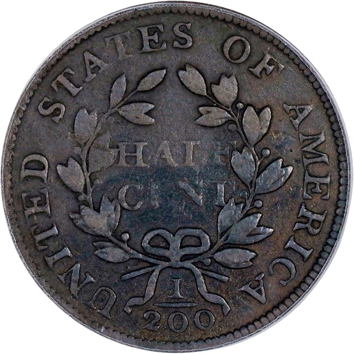 Draped Bust Half Cent 1/2c 1800-1808 MS BN [Type] G6 BN thumbnail 9