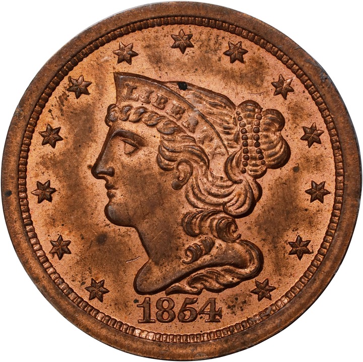 1854 1/2c MS RB thumbnail 4