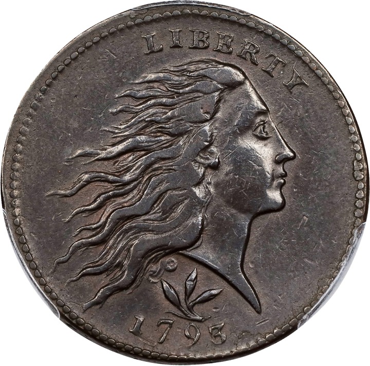 Flowing Hair Cent 1c 1793, Wreath Reverse, Wreath Reverse MS BN [Type] MS65 BN thumbnail 21