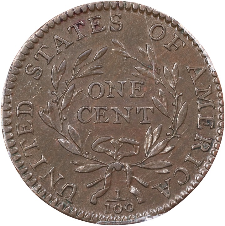 1794 1c Head of 1795 MS BN AU58 BN thumbnail 2