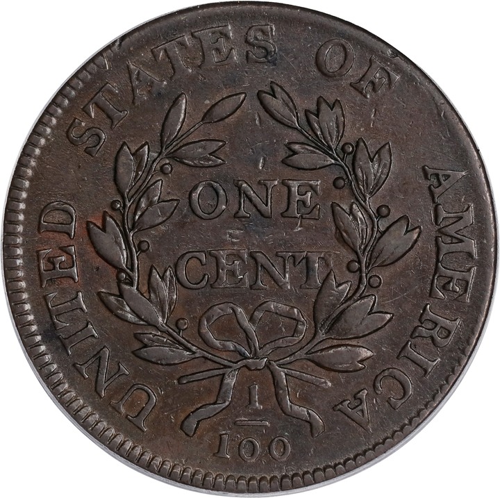 Draped Bust Cent 1c 1796-1807 MS BN [Type] XF45 BN thumbnail 2