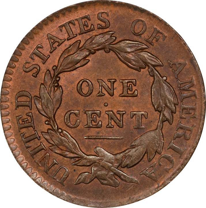 Coronet Head Cent 1c 1816-1839 MS BN [Type] MS63 BN thumbnail 2
