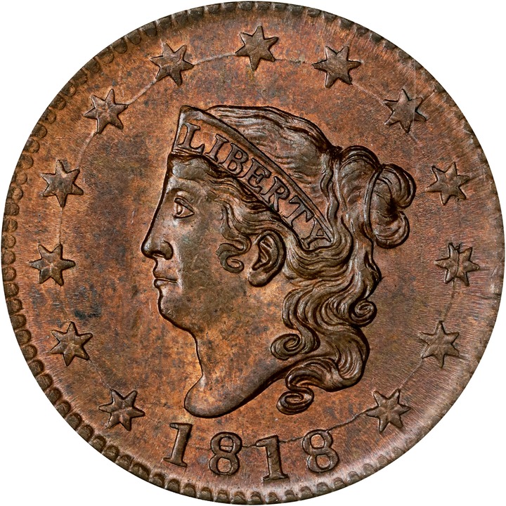 Image for 1818 1c MS RB MS65 RB