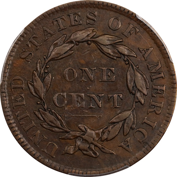 Coronet Head Cent 1c 1816-1839 MS BN [Type] XF45 BN thumbnail 2