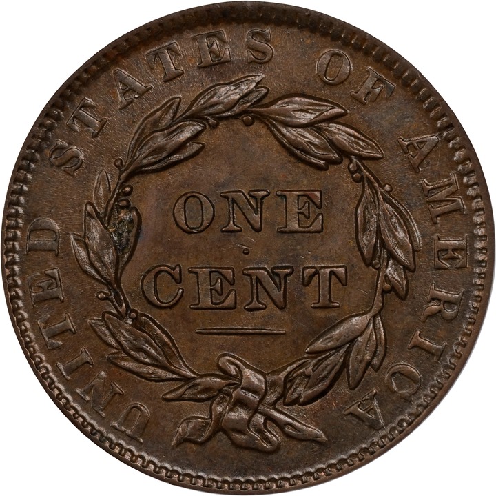 Coronet Head Cent 1c 1816-1839 MS BN [Type] MS60 BN thumbnail 4