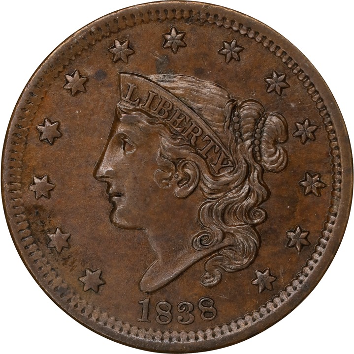 Coronet Head Cent 1c 1816-1839 MS BN [Type] MS60 BN thumbnail 5