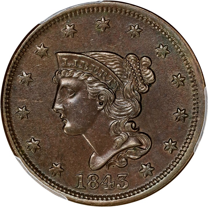 1843 1c Petite Head, Large Letters MS BN thumbnail 3