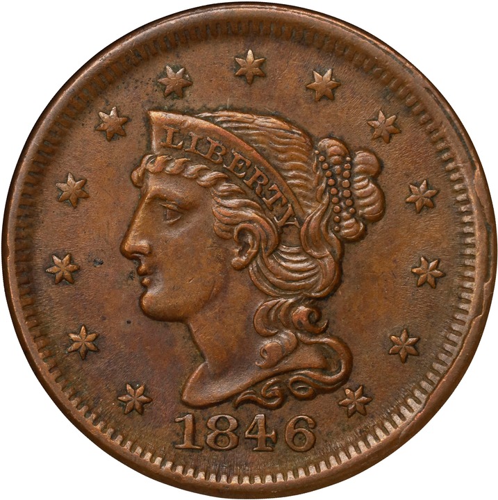 1846 1c Small Date MS BN thumbnail 2