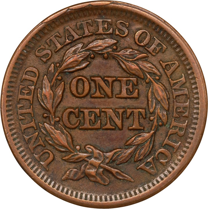1846 1c Small Date MS BN AU58 BN thumbnail 2