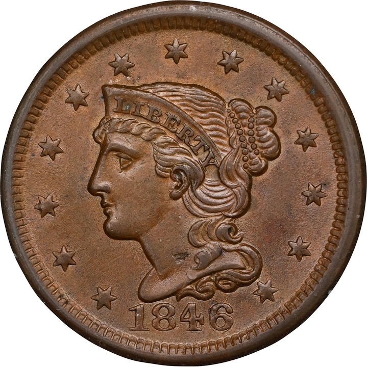 1846 1c Small Date MS BN thumbnail 3