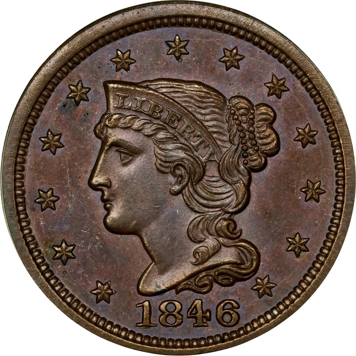 1846 1c Small Date MS BN thumbnail 4