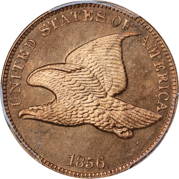 1856 P1c Flying Eagle, Copper-Nickel, J-180 MS thumbnail 2