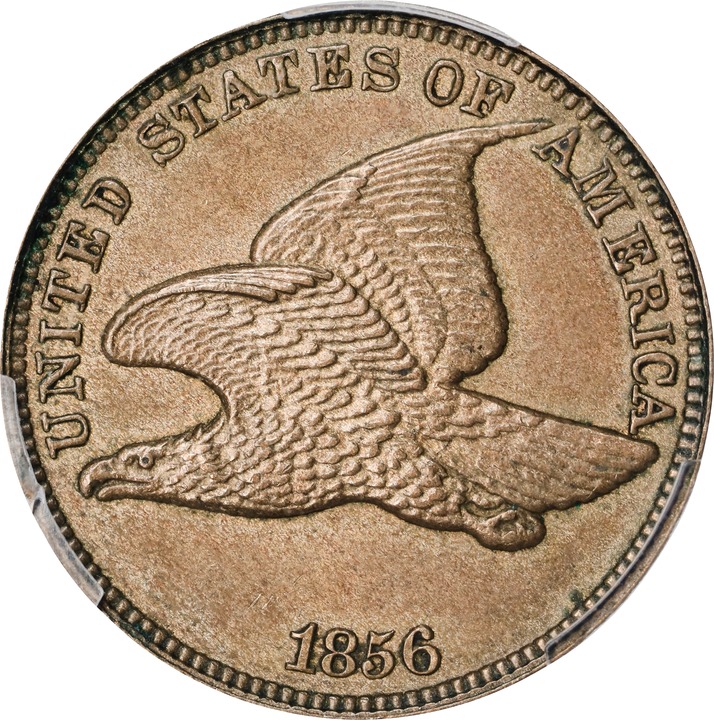 1856 P1c Flying Eagle, Copper-Nickel, J-180 MS thumbnail 3